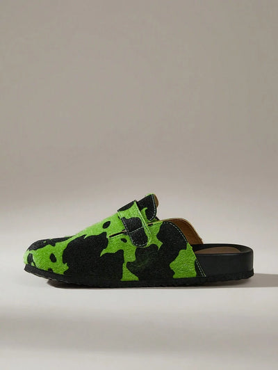 Green & Black Cow Print Style [Clogs]