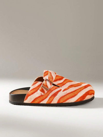Orange & Pink Zebra Print Style [Clogs]